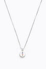 Letter I short silver necklace Letter I short silver necklace