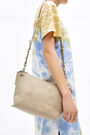 M sand leather trapezium crossbody bag M sand leather trapezium crossbody bag