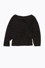 Black lurex draped blouse Black lurex draped blouse