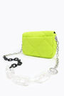 XS neon green padded nylon crossbody bag XS neon green padded nylon crossbody bag