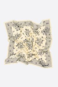Two-tone lace floral scarf