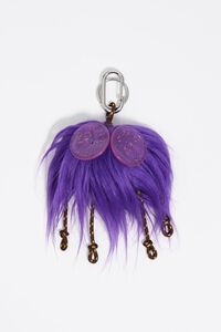 Purple fur Felisa key ring