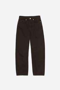 BARREL - Dark brown 5-pocket denim trousers