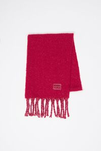 Fuchsia marl brushed scarf
