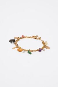 Multicolor stones double-layer bracelet