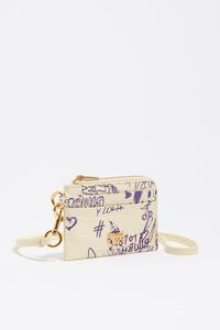 Yellow and purple Bimba logo card holder/coin purse