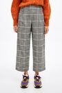 Grey chequered coulotte trousers Grey chequered coulotte trousers