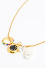 Golden pearl pieces necklace Golden pearl pieces necklace