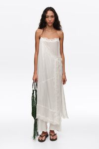 Off-white lace skirt-trouser hybrid