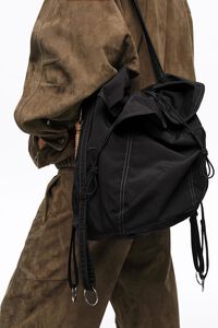 Black woven large P&eacute;talo bag