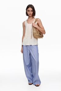 Gold leather plaited medium bag