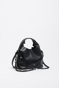 Small black leather Paper bag