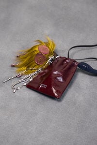 Chestnut leather mini bag