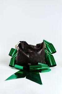 Large coffee leather Paper bag