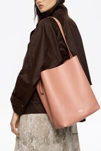 Large pink leather Carlino bag