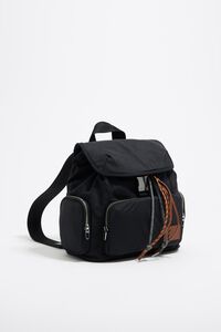 Medium black nylon backpack Medium black nylon backpack
