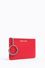 Red leather envelope make-up case Red leather envelope make-up case