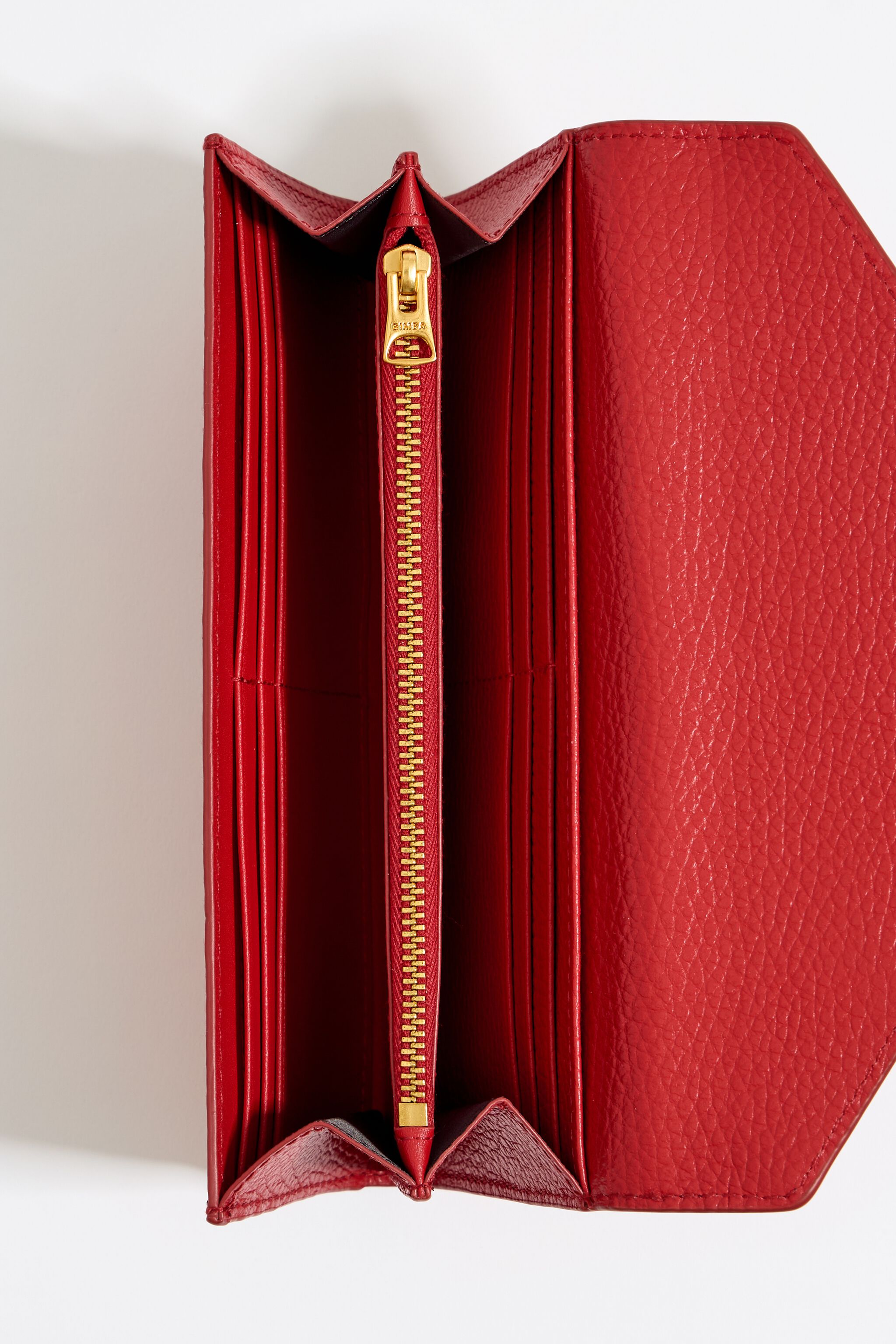 Red leather outlet wallet womens