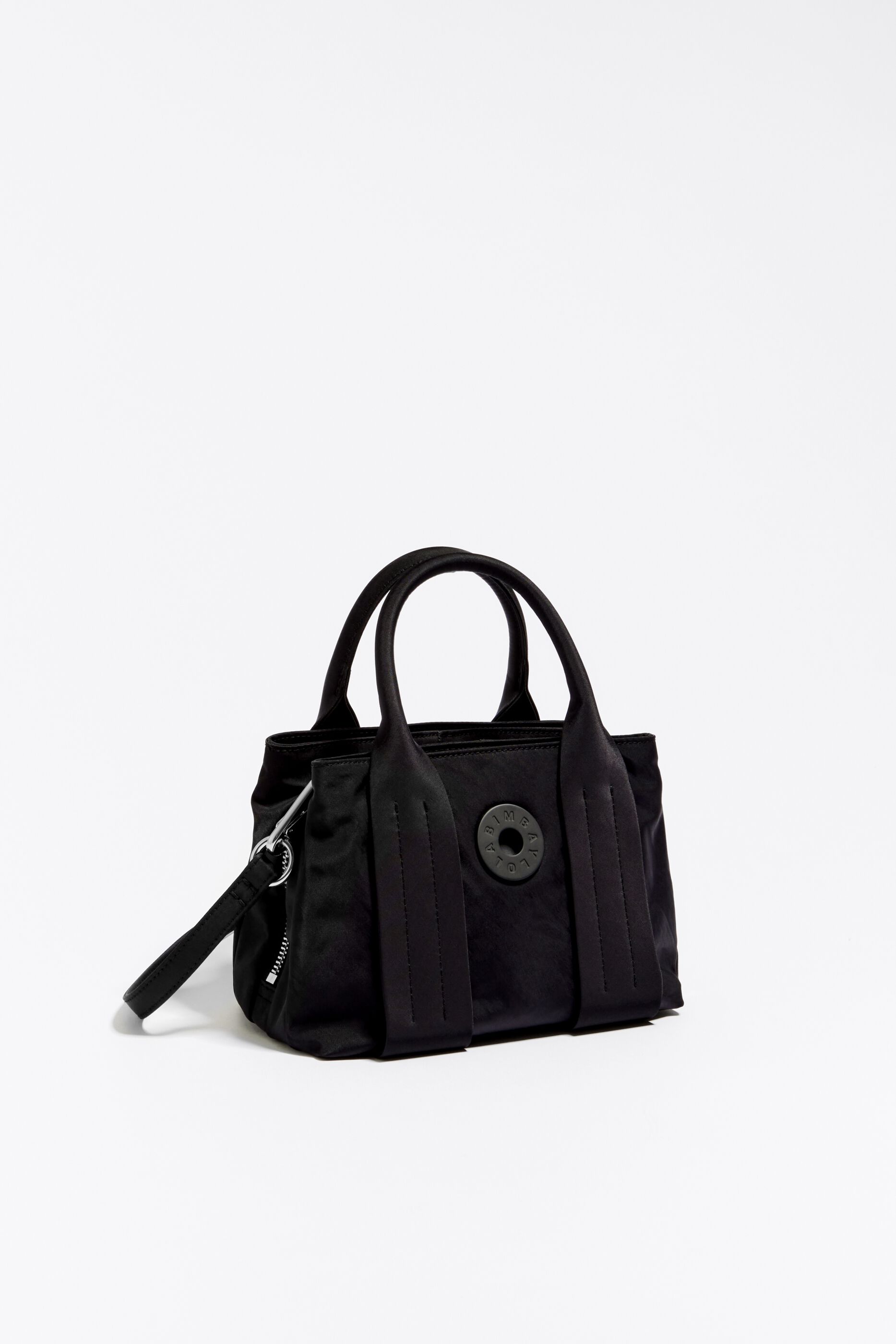 Mini black tote bag