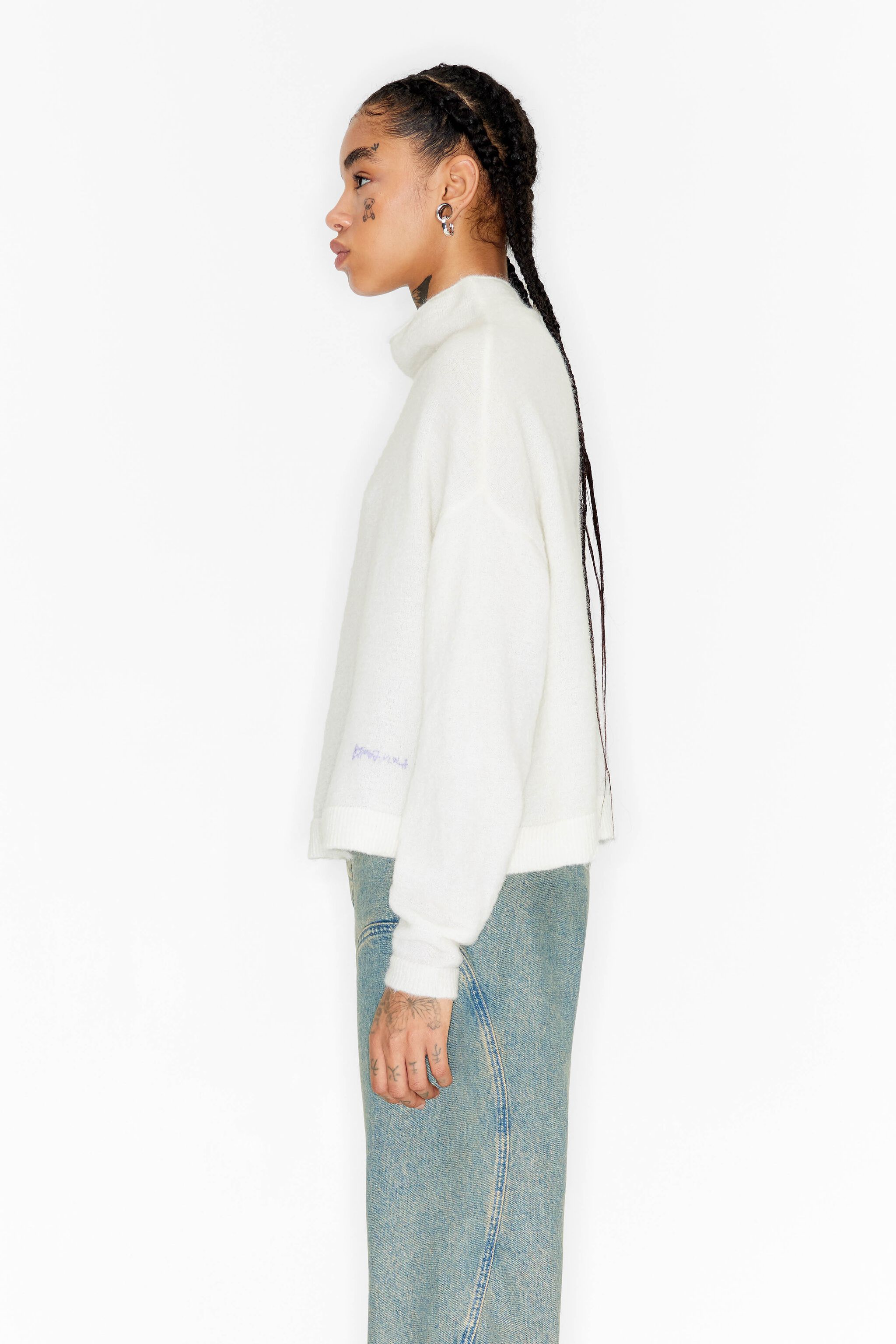 White discount mohair sweater