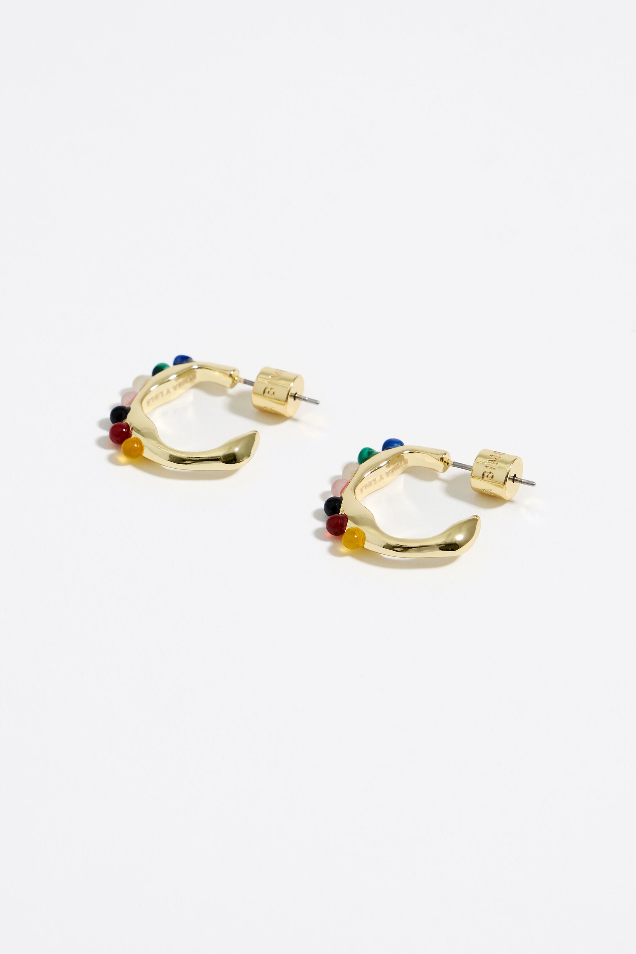 Gold hoop earrings with clearance stones