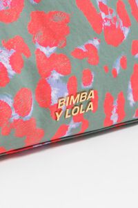 Aquamarine Leopard nylon make-up case