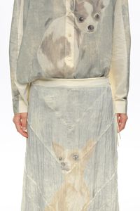 Camel Chihuahua A-line skirt