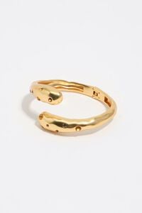 Matte gold textured criss-cross and crystals bracelet