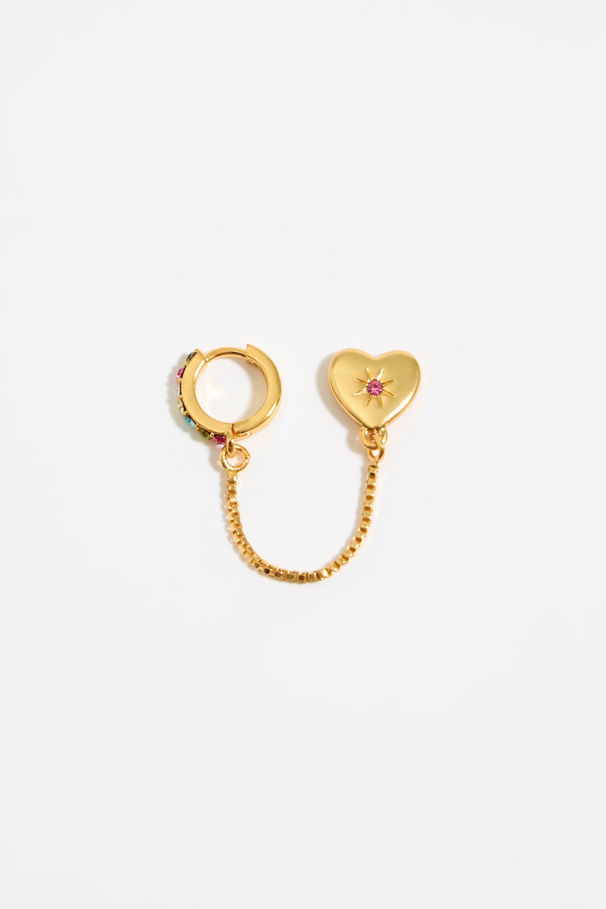 Gold double earrings store
