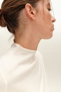 Ivory merino wool turtleneck sweater