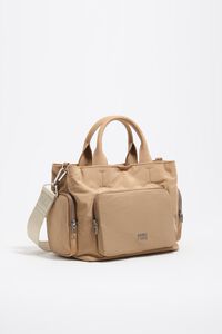 Medium camel nylon Pocket bag