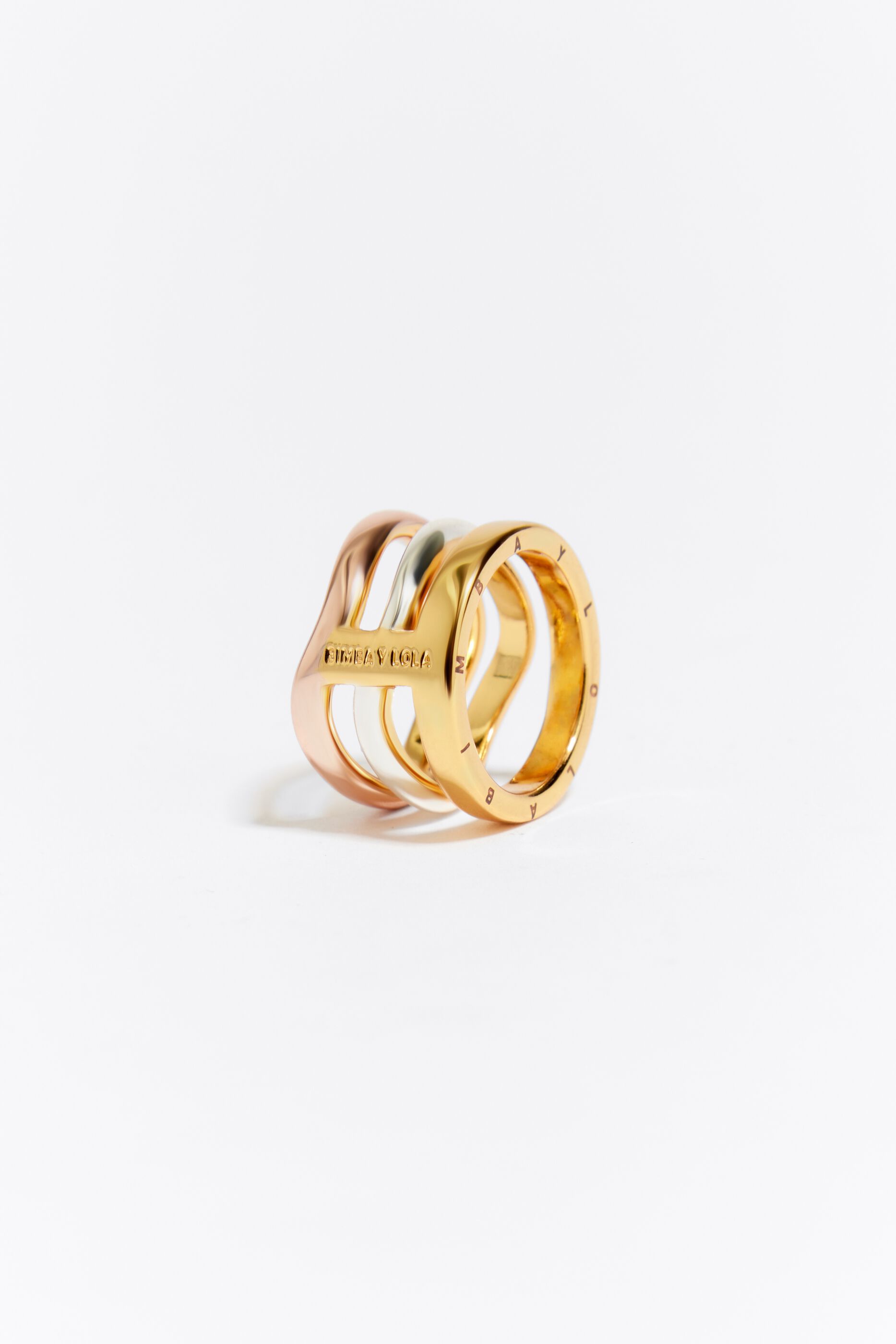 Three tone bands Logo ring