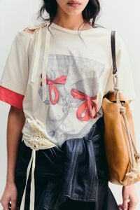 Vanilla ballerinas logo ruched T-shirt