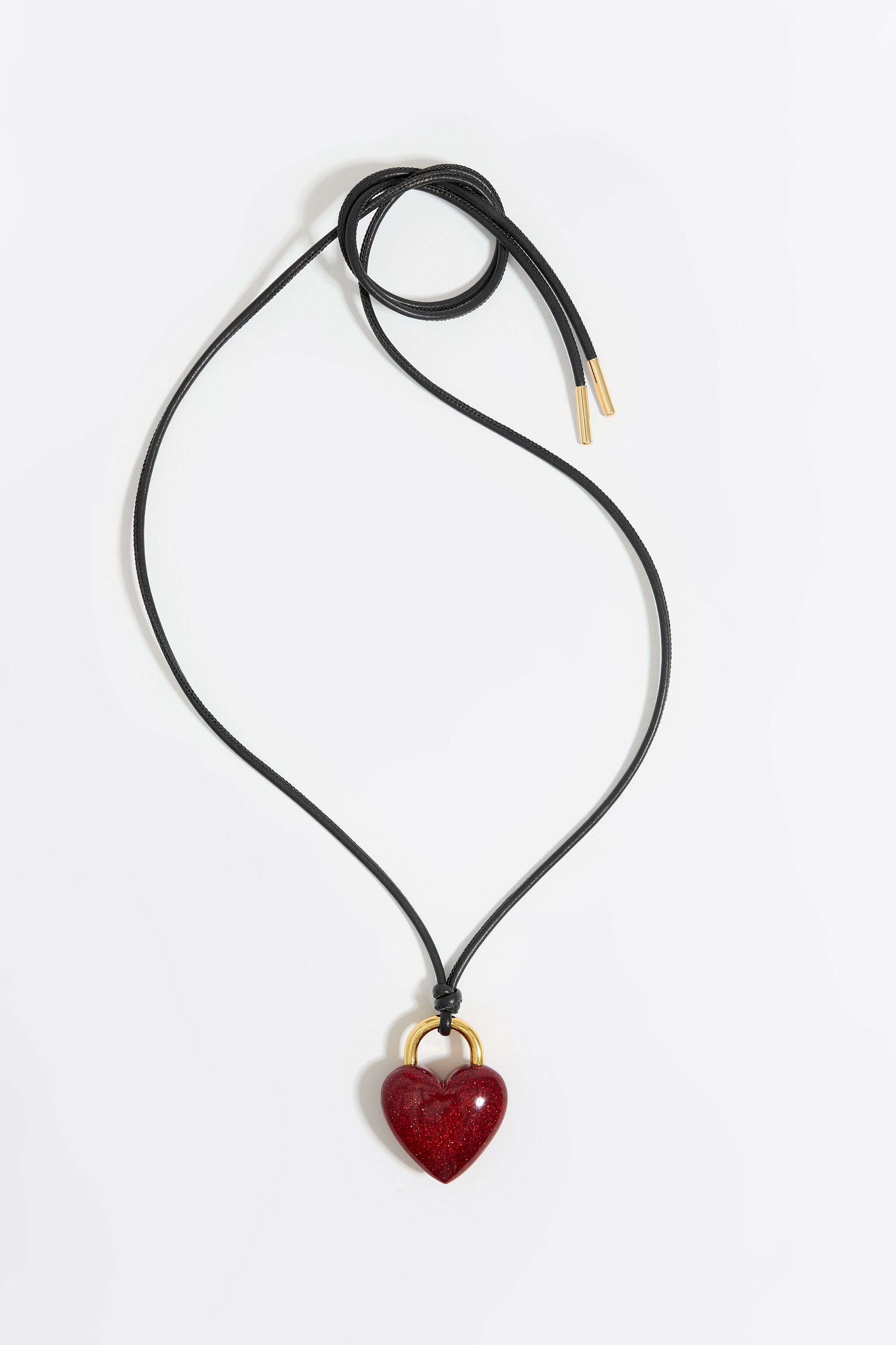 Red cord top necklace
