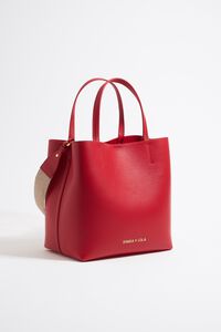Large red leather Chihuahua bag
