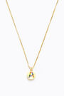 Letter A short golden necklace Letter A short golden necklace