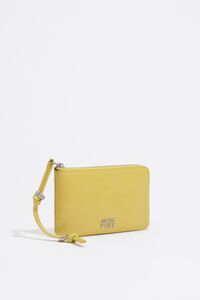 Small lemon leather coin purse