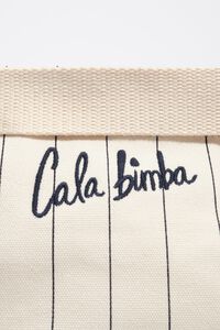 Large off-white cotton make-up case