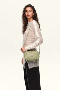 Mini pastel green leather Lolita bag