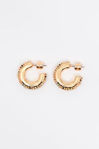 Multicolor crystal hoop earrings
