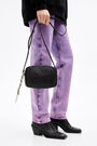 XS black leather crossbody bag XS black leather crossbody bag