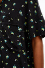 Black Little-Flowers flowing shirt Black Little-Flowers flowing shirt