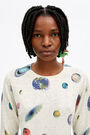 Ivory Universe print wool jumper Ivory Universe print wool jumper