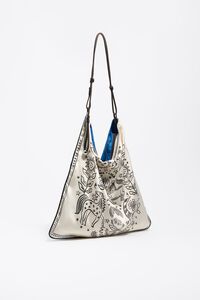 Medium Ivory esoteric scarf bag