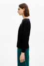 Black lurex draped blouse Black lurex draped blouse