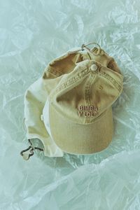 Washed camel cotton cap