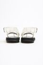 Flat white leather straps sandals Flat white leather straps sandals