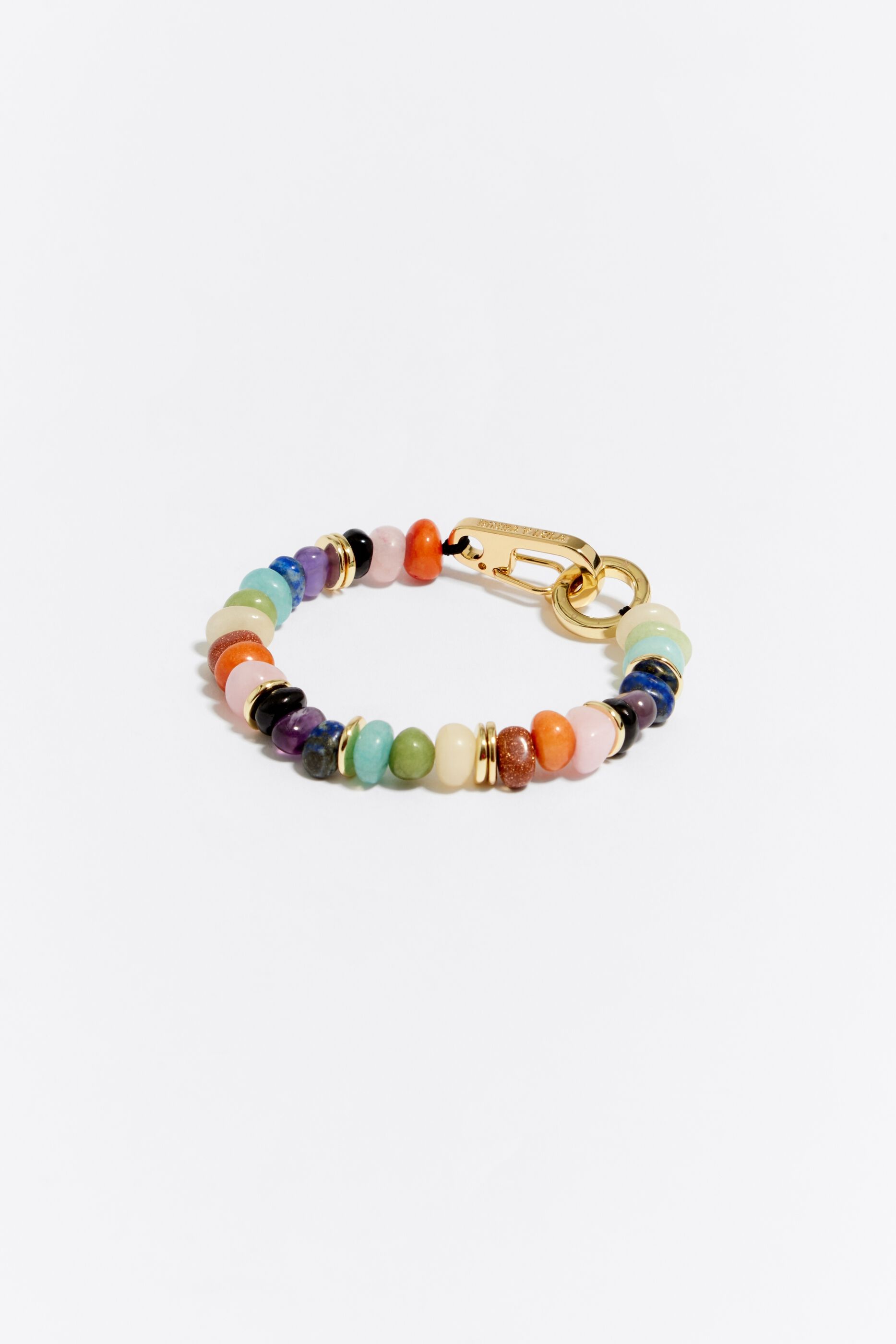 Gold bracelet with multicolored stones outlet