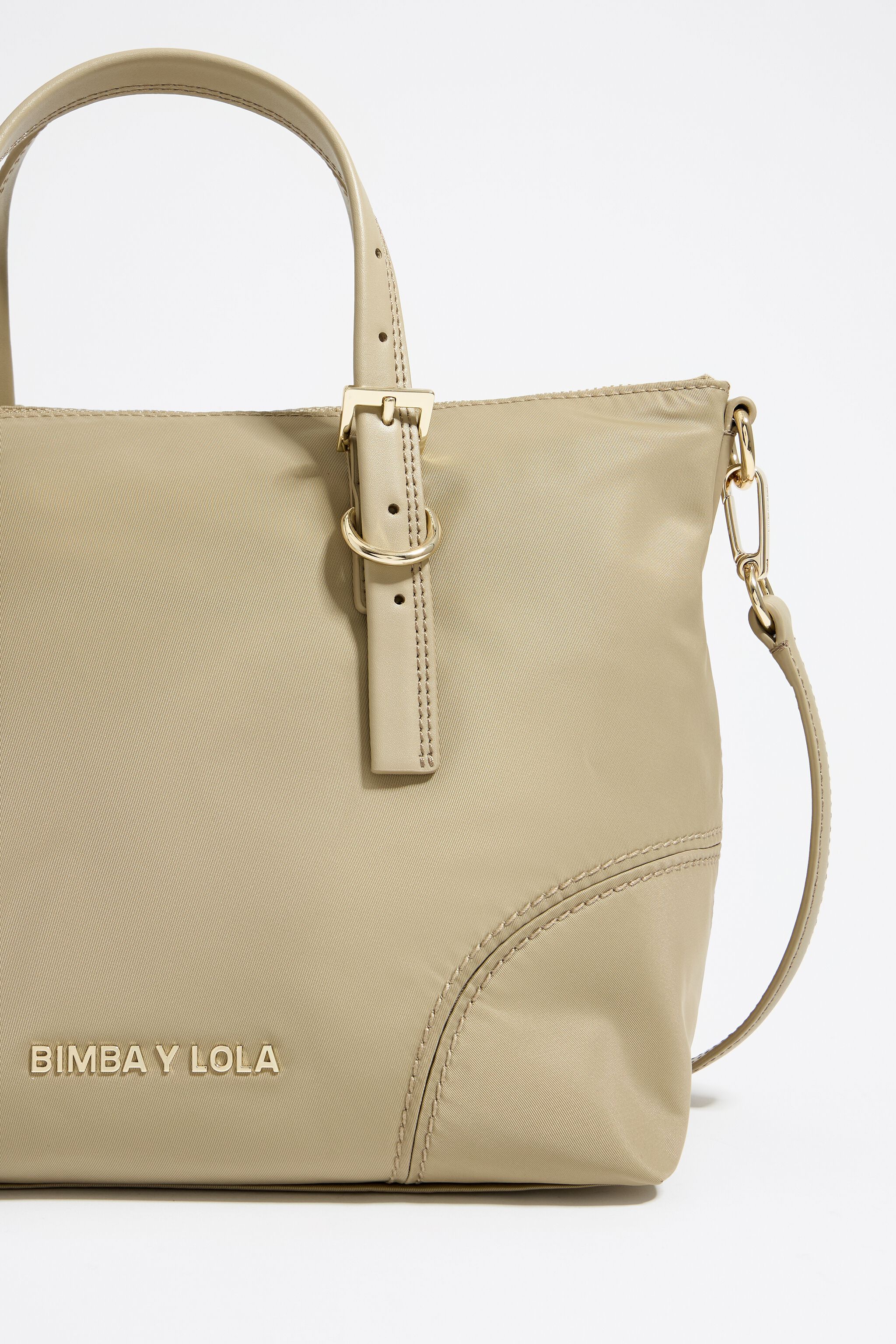 Medium light khaki shopper bag