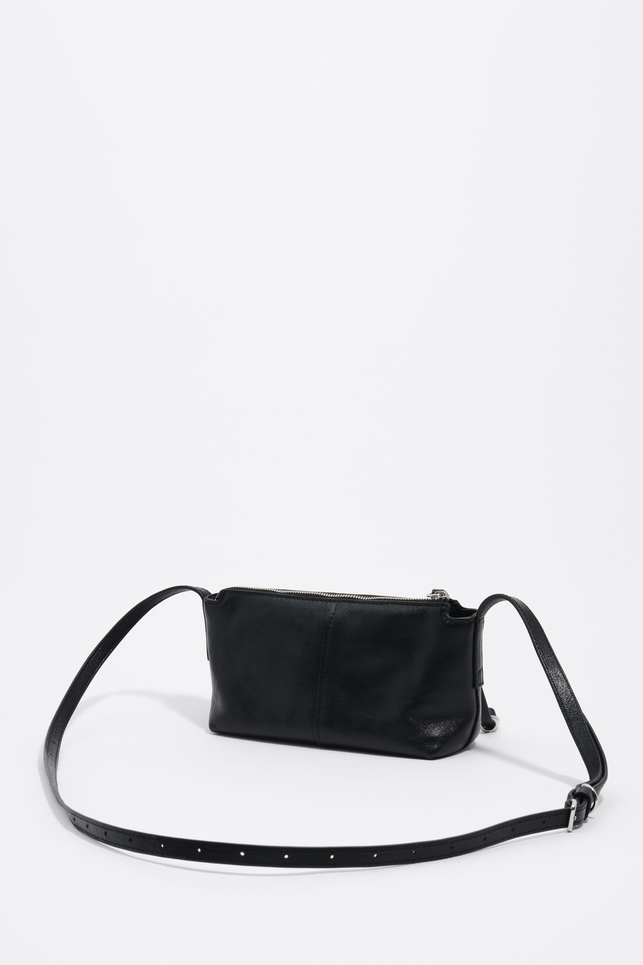 Black leather mini bag